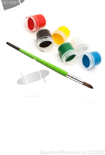 Image of Paints with a paintbrush