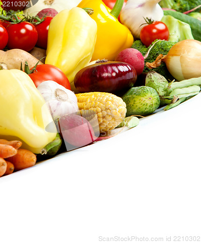 Image of Group of fresh vegetables isolated on white