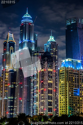Image of Dubai Marina cityscape, UAE