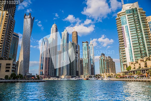 Image of Dubai Marina cityscape, UAE