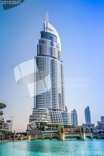 Image of Address Hotel in the downtown Dubai area overlooks the famous da