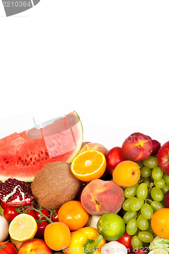 Image of Huge group of fresh vegetables and fruits