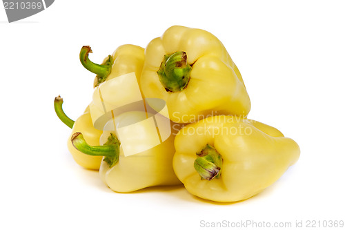 Image of A yellow bell pepper isolated on white