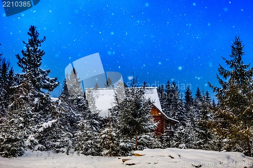 Image of Mountain house during the winter