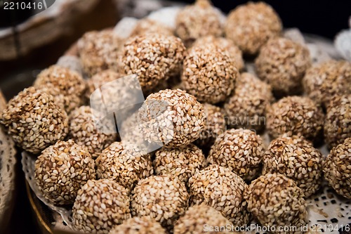 Image of Many different chocolate candy closeup