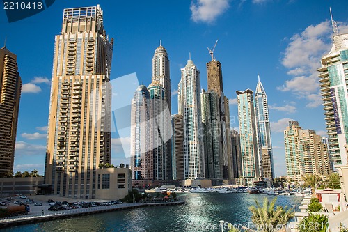 Image of Dubai Marina cityscape, UAE