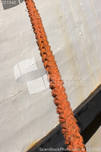 Image of macro shot of red rope