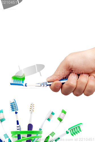 Image of Toothbrush and toothpaste