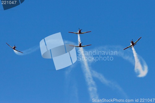 Image of smoke formation flying