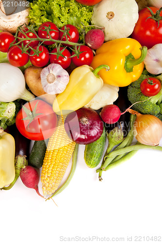 Image of Group of fresh vegetables isolated on white