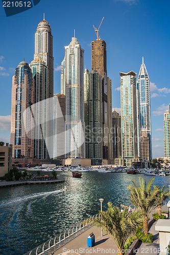 Image of Dubai Marina cityscape, UAE