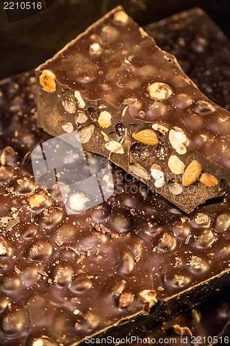 Image of Many different chocolate candy closeup