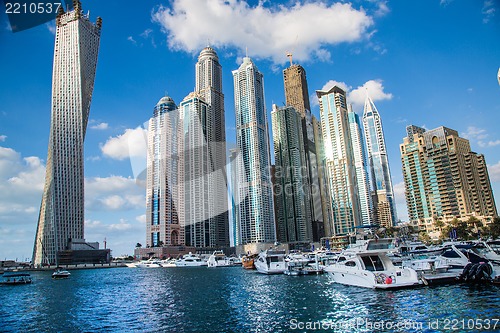 Image of Dubai Marina cityscape, UAE