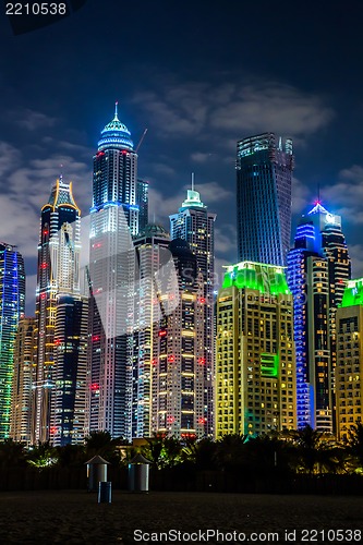 Image of Dubai Marina cityscape, UAE