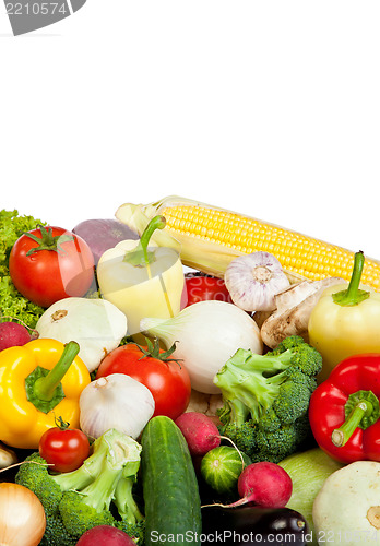 Image of Group of fresh vegetables isolated on white