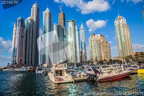 Image of Dubai Marina cityscape, UAE