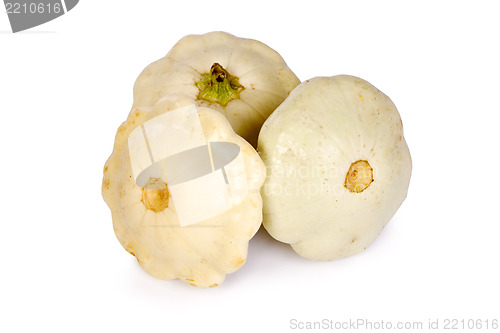 Image of White Pattypan Squash isolated on white