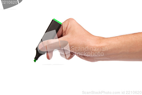 Image of Hand with a marker drawing isolated