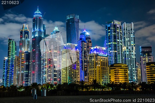 Image of Dubai Marina cityscape, UAE