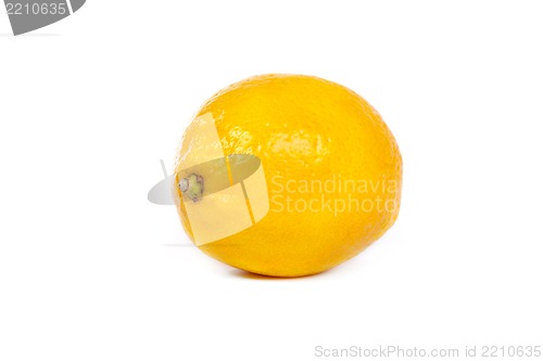 Image of Fresh lemons on white background