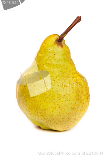 Image of ?asty ripe green pear isolated on white