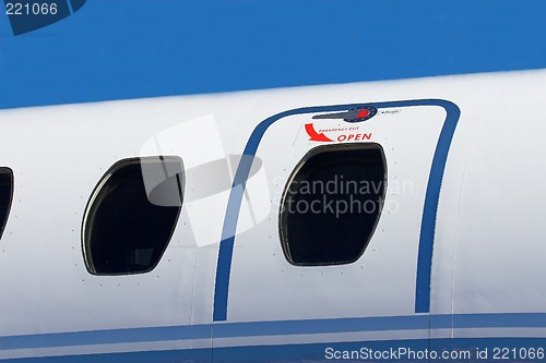 Image of jet liner windows