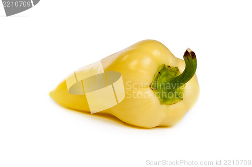 Image of A yellow bell pepper isolated on white