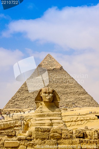 Image of Sphinx and the Great Pyramid in the Egypt