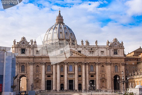 Image of St. Peter's Basilica in Vatican City in Rome, Italy.