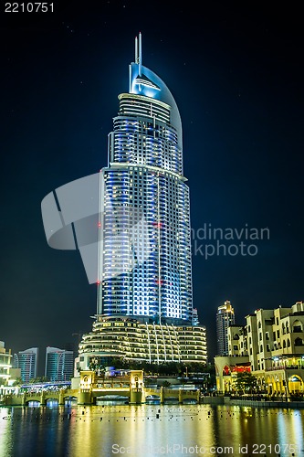 Image of Address Hotel in the downtown Dubai area overlooks the famous da