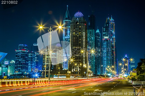 Image of Dubai Marina cityscape, UAE
