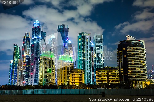 Image of Dubai Marina cityscape, UAE