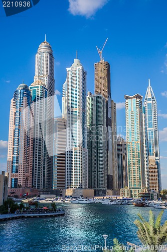 Image of Dubai Marina cityscape, UAE