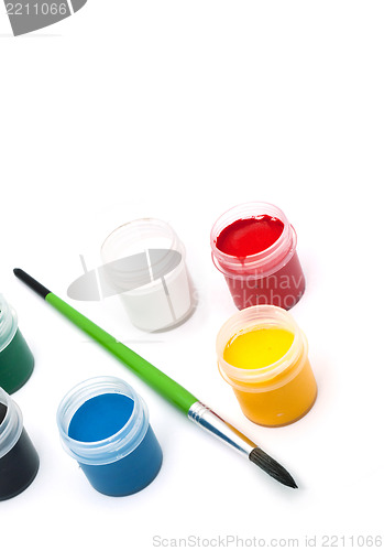 Image of Paints with a paintbrush