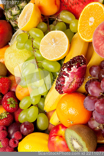 Image of Huge group of fresh vegetables and fruits