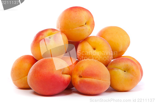 Image of Apricots on a white background