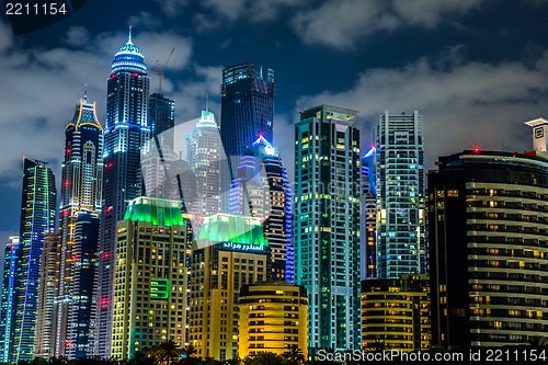 Image of Dubai Marina cityscape, UAE