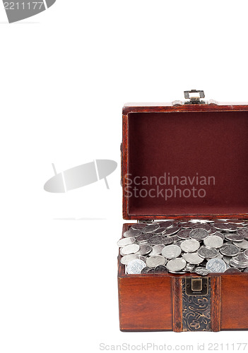 Image of Treasure Chest. Isolated on a white background