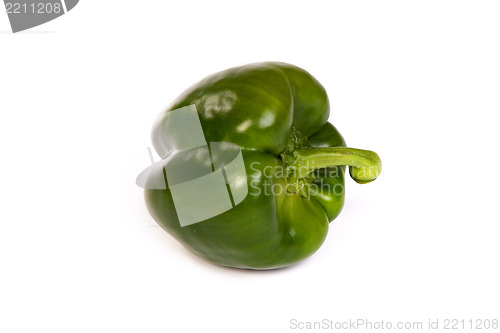 Image of A green sweet  bell pepper isolated on white