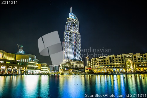 Image of Address Hotel in the downtown Dubai area overlooks the famous da