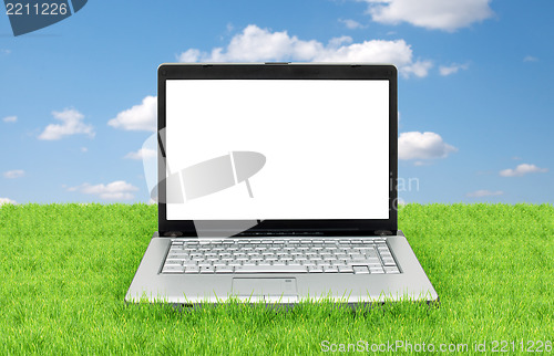 Image of Open laptop