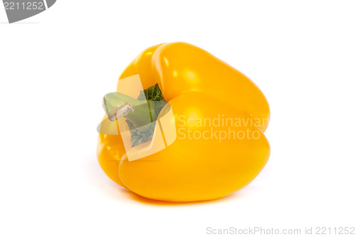 Image of A yellow bell sweet pepper isolated on white