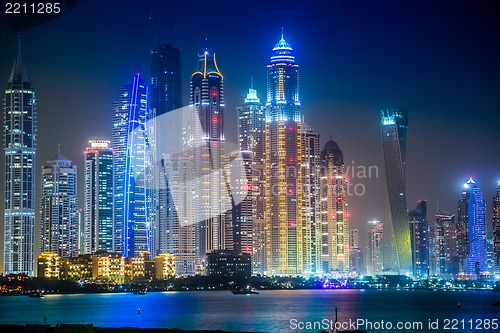 Image of Dubai Marina cityscape, UAE