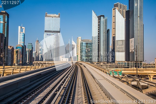 Image of Dubai metro railway