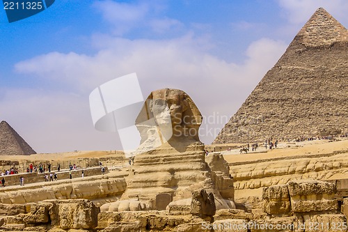 Image of Sphinx and the Great Pyramid in the Egypt