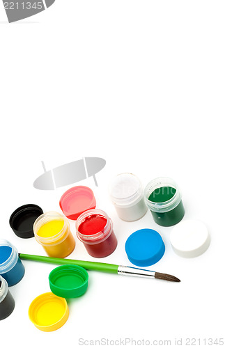 Image of Paints with a paintbrush