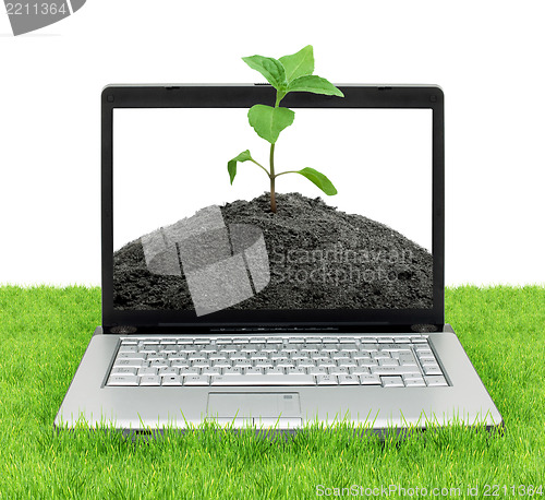 Image of Open laptop