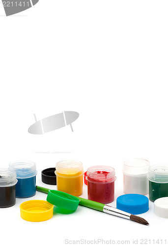 Image of Paints with a paintbrush