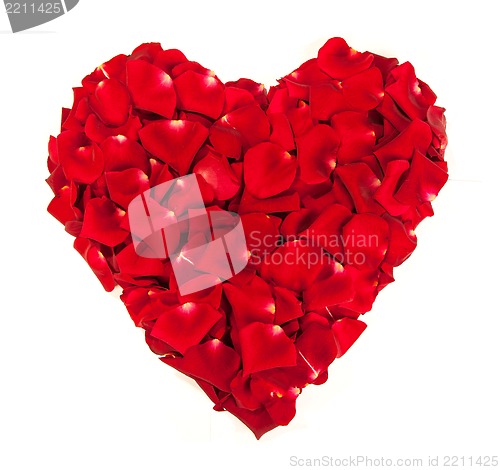 Image of Heart shape made out of rose