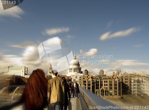 Image of London Millennium Bridge and St Pauls